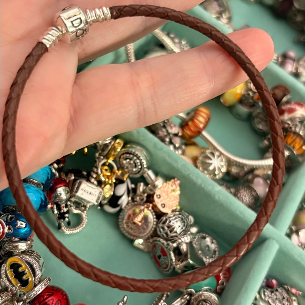 3 pandora leather braided bracelets - Picture 7 of 7